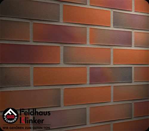 Фасадная плитка ручной формовки Feldhaus Klinker R489 galena terreno rosato, 240*71*14 мм